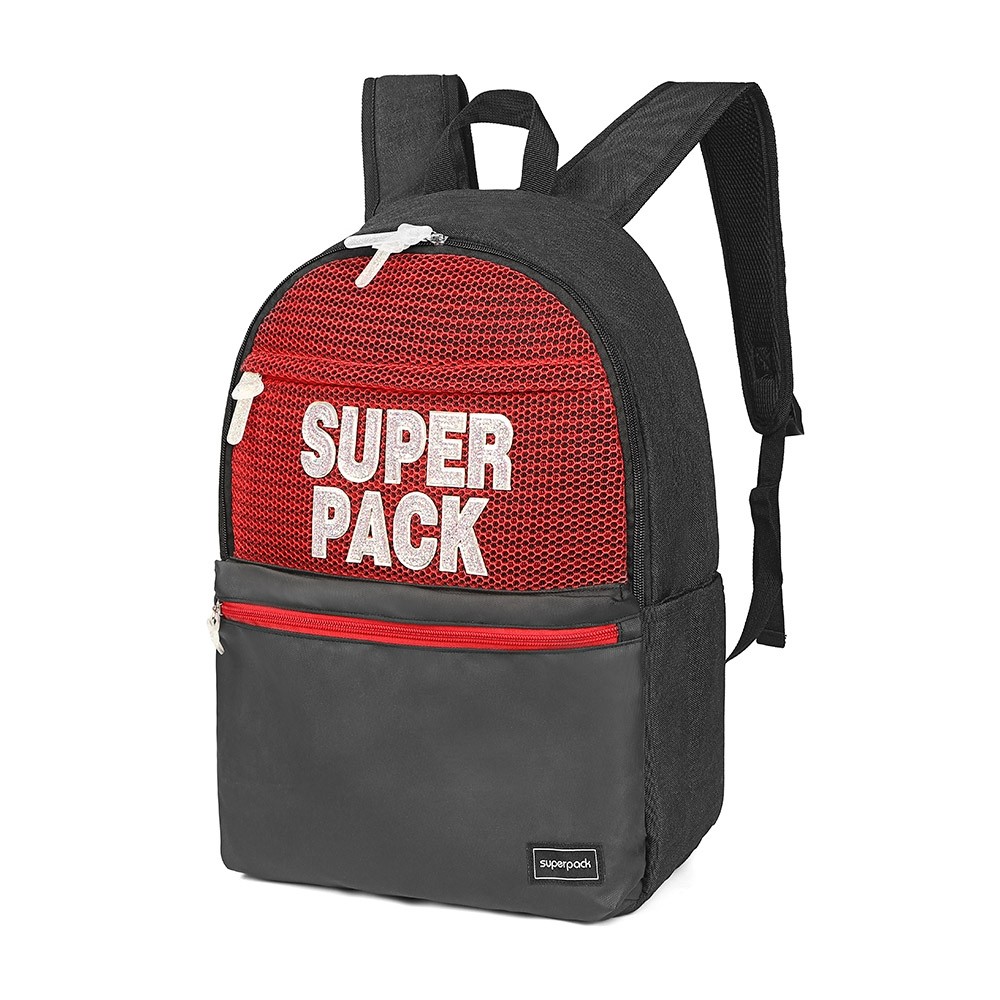 Ghiozdan fete SUPERPACK, compartiment laptop, 2 compartimente frontale, sintetic - imagine 5